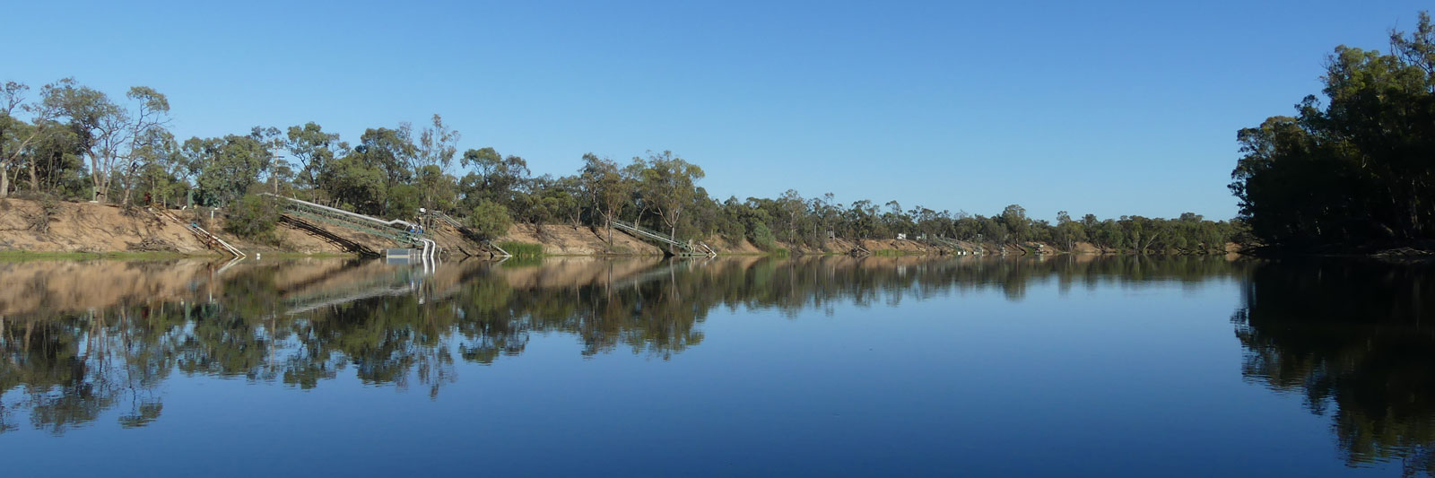 Mirror surface on a river