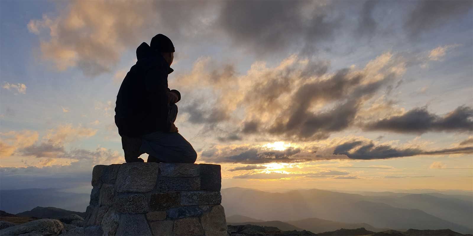 Cairn at top of mt kosciuszko