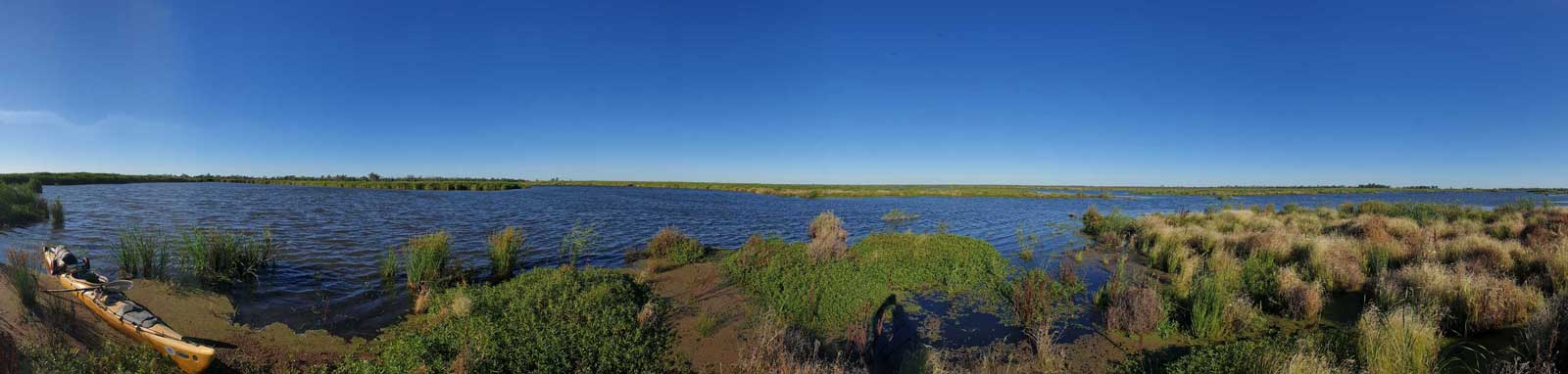 Wide open water and marshes