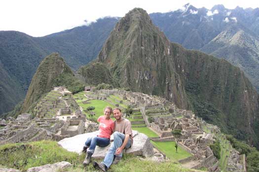 Chris and Alan with Machu Picchu in the background