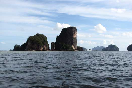 Limestone cliffs in the ocean