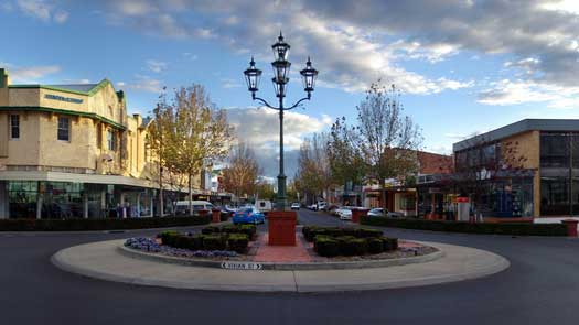 Shops and roundabout