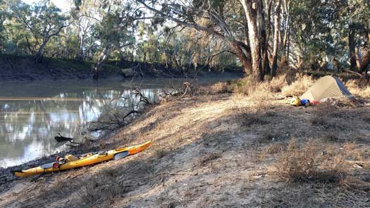 Tent on the banks of the river