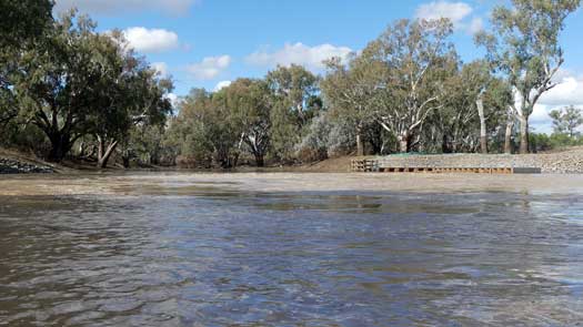 Rapids were the weir was across the river