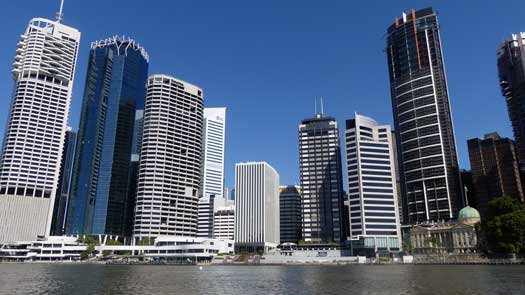 Cityscape beside the river