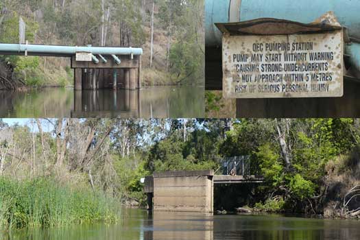 Pumping station in the river