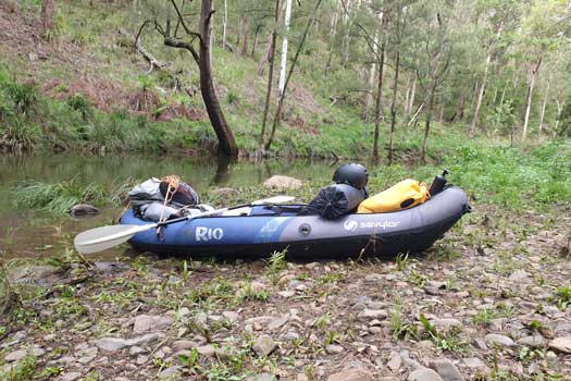 Kayak with heavy load