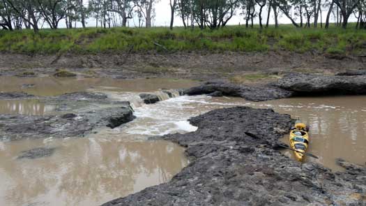 River flowing over shallow rocks