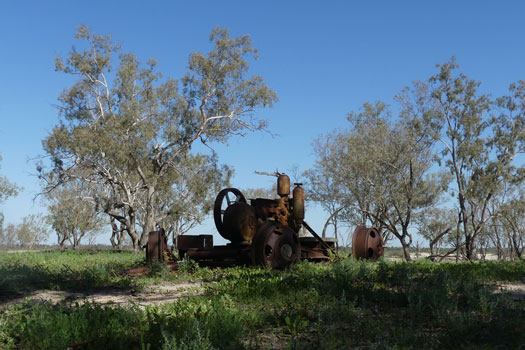 Old rusty farm machine