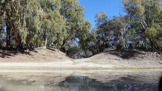 Channel high on bank