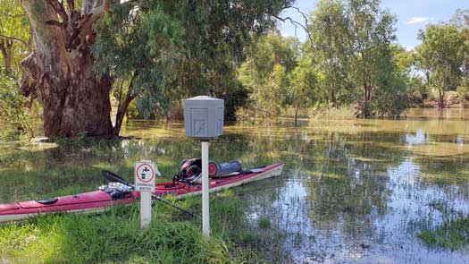 kayak beside tap