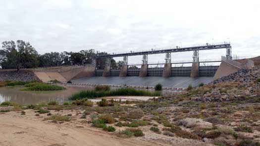 Large weir with no water being released
