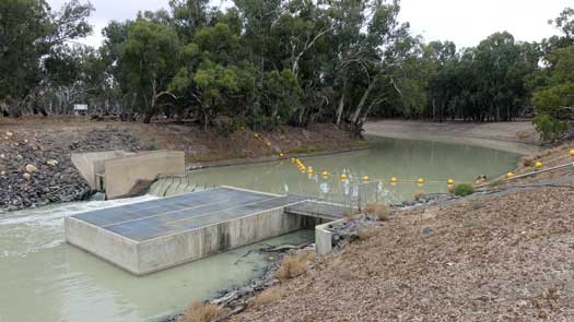 Weir on river