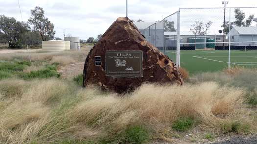 Rock with plaque