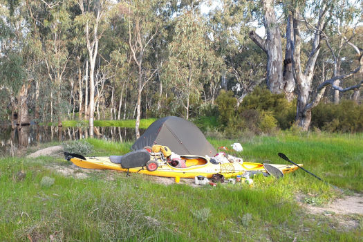 Tent by river