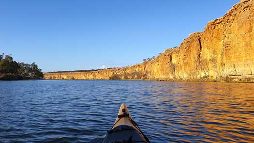 Tall cliffs beside river