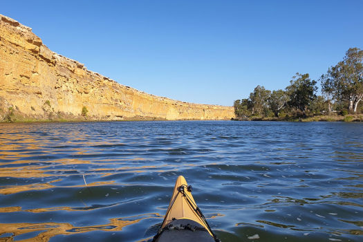 High cliffs beside river