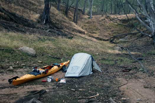 tent in a small valley