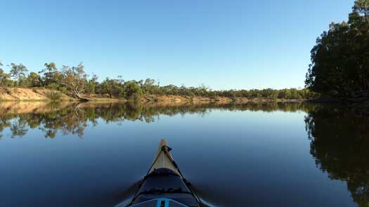 Mirror surface on wide river