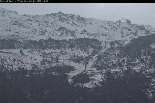 Hill covered in snow