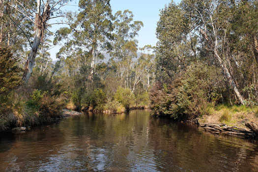 Deep pools where two rivers meet.