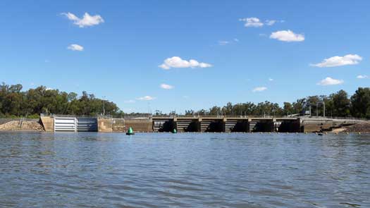 Weir across the river