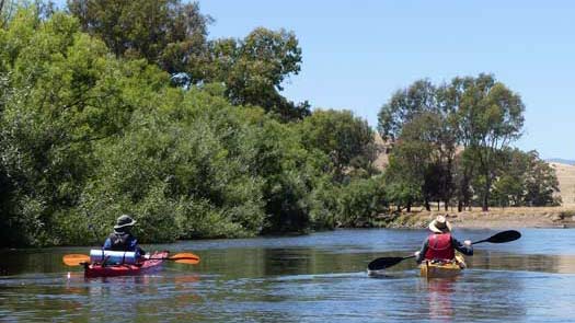 Two guys in kayaks