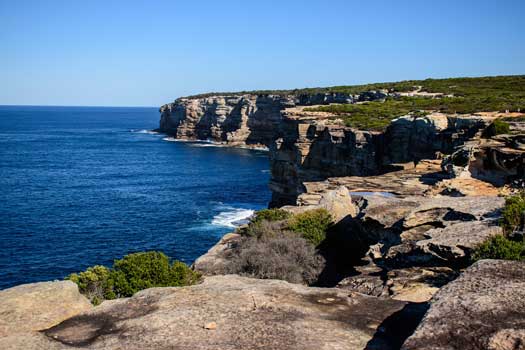 Tall cliffs by ocean